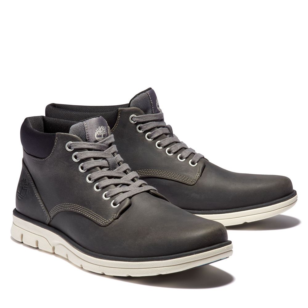 Botas Chukka Masculino - Timberland Bradstreet Couro Sneaker - ZJQDO4896 - Cinzentas Escuro